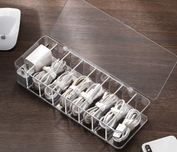 Cable Organizer Box with Dust Cover – Tidy Storage
