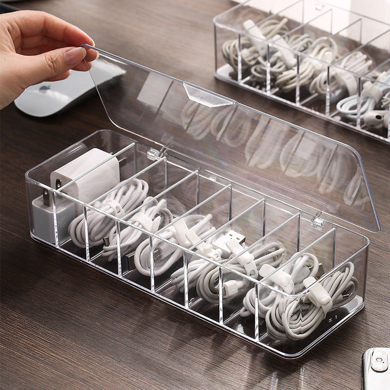 Cable Organizer Box with Dust Cover – Tidy Storage